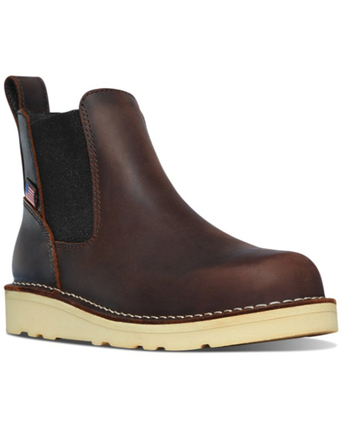 Image #1 - Danner Women's Bull Run Chelsea Work Boots - Soft Toe, Brown, hi-res
