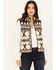 Image #1 - Idyllwind Women's Kipling Southwestern Print Sherpa Vest, Sand, hi-res