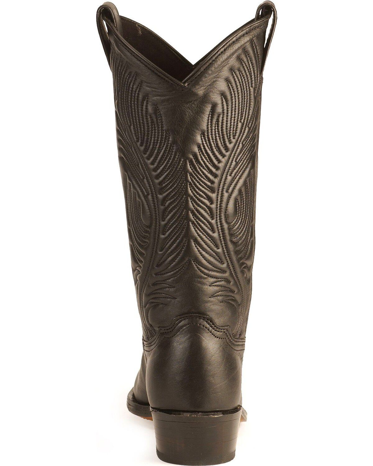 Image #7 - Abilene Women's Cowhide Western Boots - Round Toe, Black, hi-res