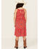 Image #4 - Wrangler Girls' Southwestern Print Sleeveless Maxi Dress , Red, hi-res