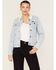 Image #2 - Wrangler Retro Women's Sherpa Lined Light Wash Denim Jacket, Indigo, hi-res