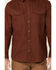 Image #3 - Hawx Men's All Out Solid Long Sleeve Pearl Snap Western Work Shirt - Big & Tall, Mahogany, hi-res