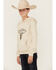 Image #2 - Rock & Roll Denim Boys' Steer Head Hooded Sweatshirt, Cream, hi-res