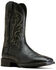 Image #1 - Ariat Men's Ultra Performance Western Boots - Broad Square Toe, Black, hi-res