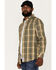 Image #2 - Resistol Men's Boulder Large Plaid Button Down Western Shirt , Sage, hi-res