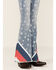 Image #2 - Rock & Roll Denim Girls' Star Print Striped Panel Medium Wash Flare Jeans, Medium Wash, hi-res