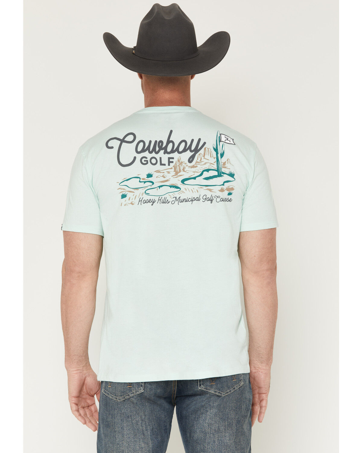 Image #3 - Hooey Men's Hooey Hills Short Sleeve Graphic T-Shirt, Aqua, hi-res