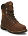 Image #1 - Chippewa Men's Heavy Duty Waterproof & Insulated Aged Bark 8" Work Boots - Round Toe, Bark, hi-res