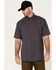 Image #1 - Ariat Men's Solid Charcoal Tek Short Sleeve Button Down Western Shirt, Charcoal, hi-res