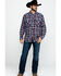 Image #6 - Resistol Men's Crook Small Plaid Long Sleeve Western Shirt, Light Blue, hi-res