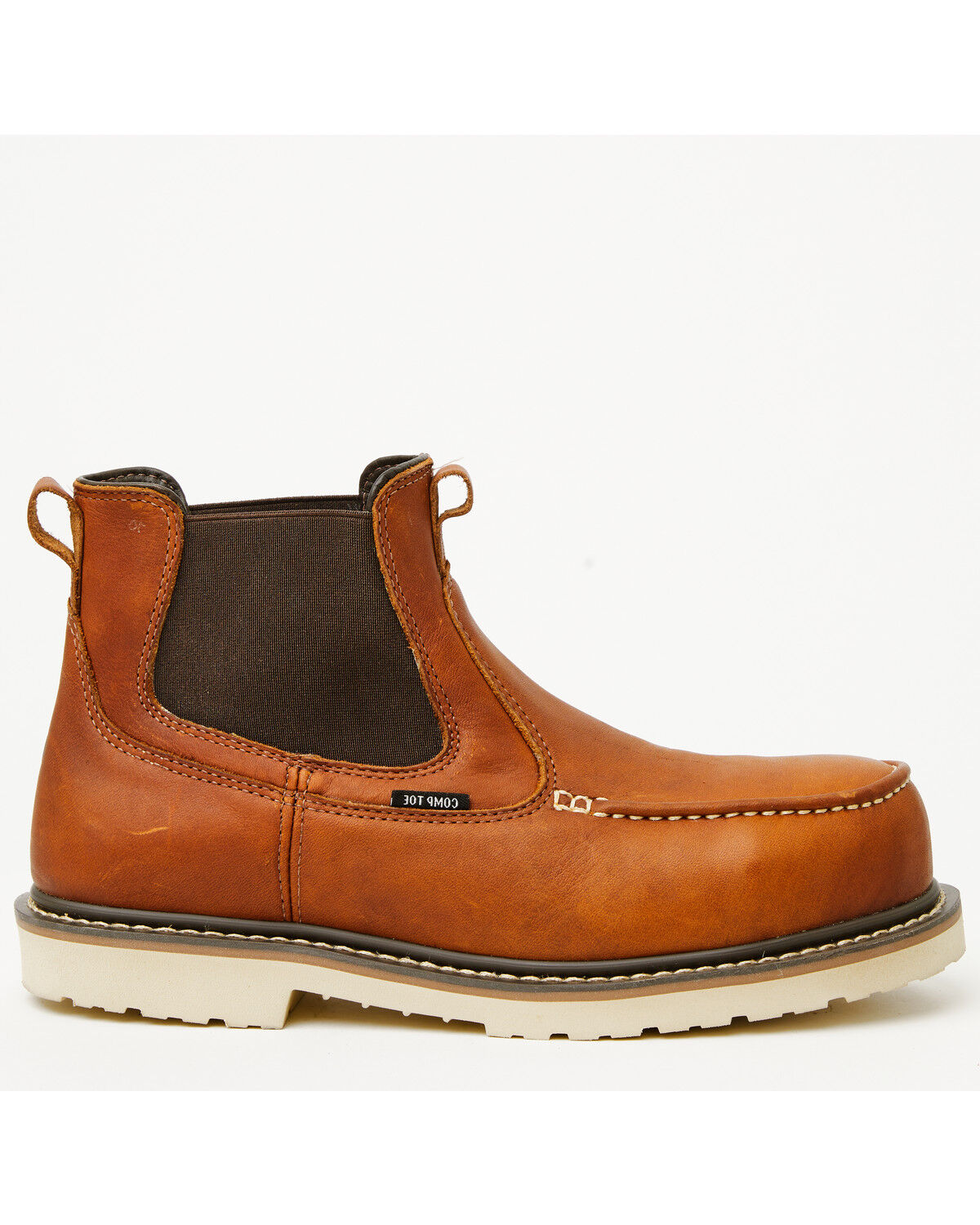 Image #2 - Cody James Men's Moc Chelsea Work Boots - Composite Toe, Brown, hi-res