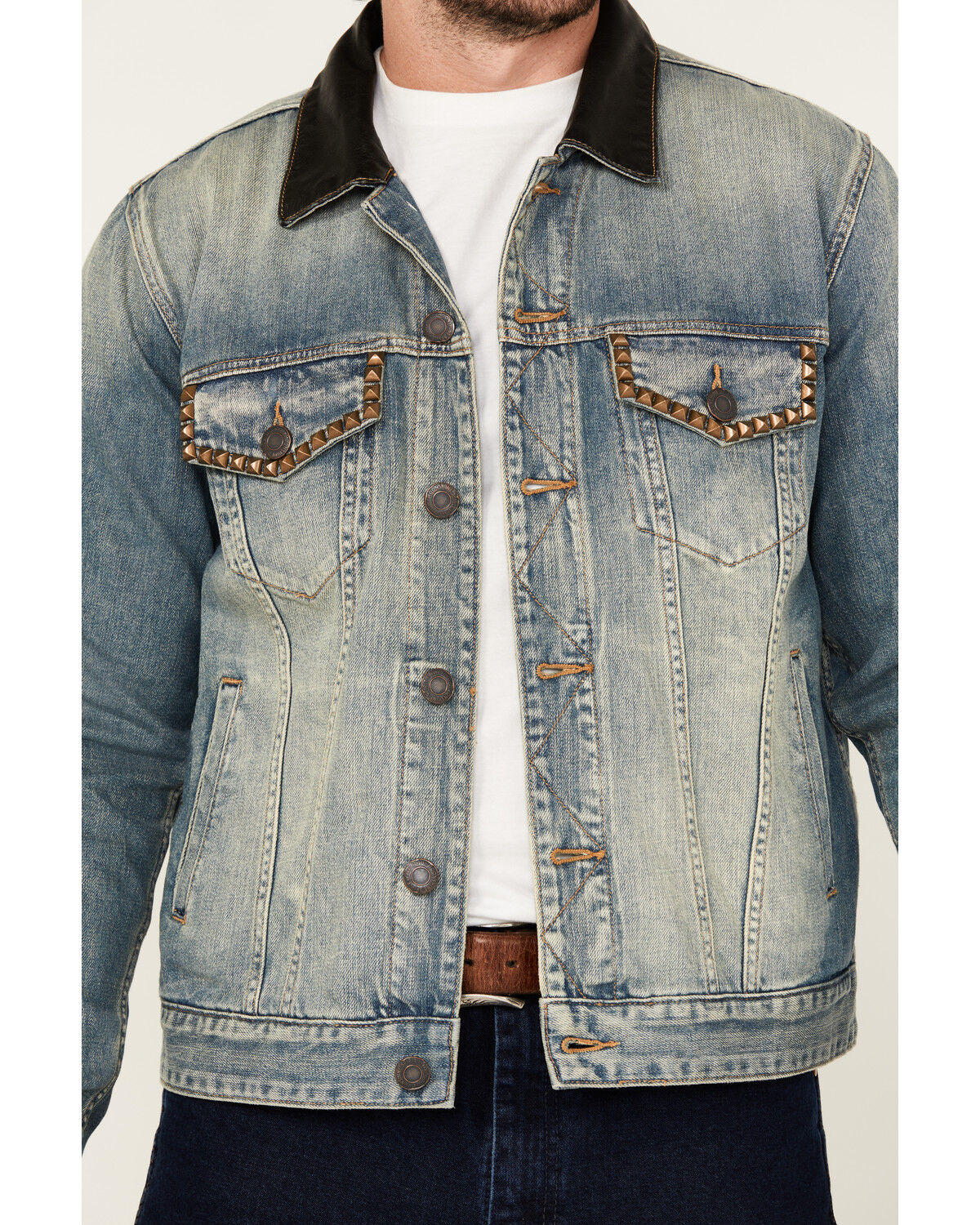 Image #3 - Moonshine Spirit&reg; Men's Slasher Medium Wash Denim Jacket, Medium Wash, hi-res