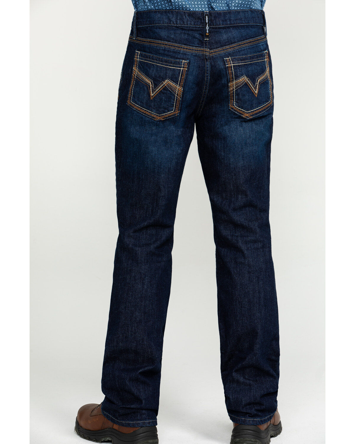 Image #1 - Cody James Men's FR Milliken Dark Slim Bootcut Work Jeans, Indigo, hi-res