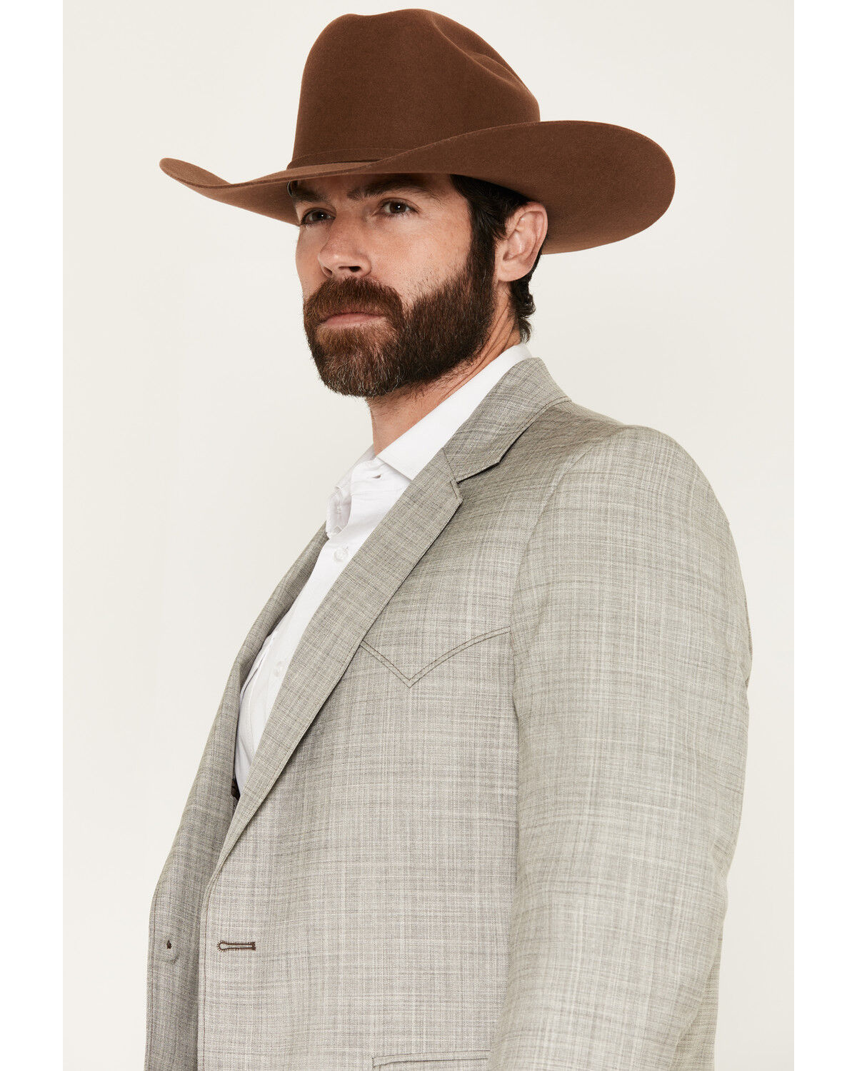 Image #2 - Circle S Men's Houston Button-Down Sportcoat, Heather Grey, hi-res