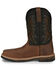 Image #3 - Justin Men's Stampede Bolt Pull On Western Work Boots - Nano Composite Toe , Brown, hi-res