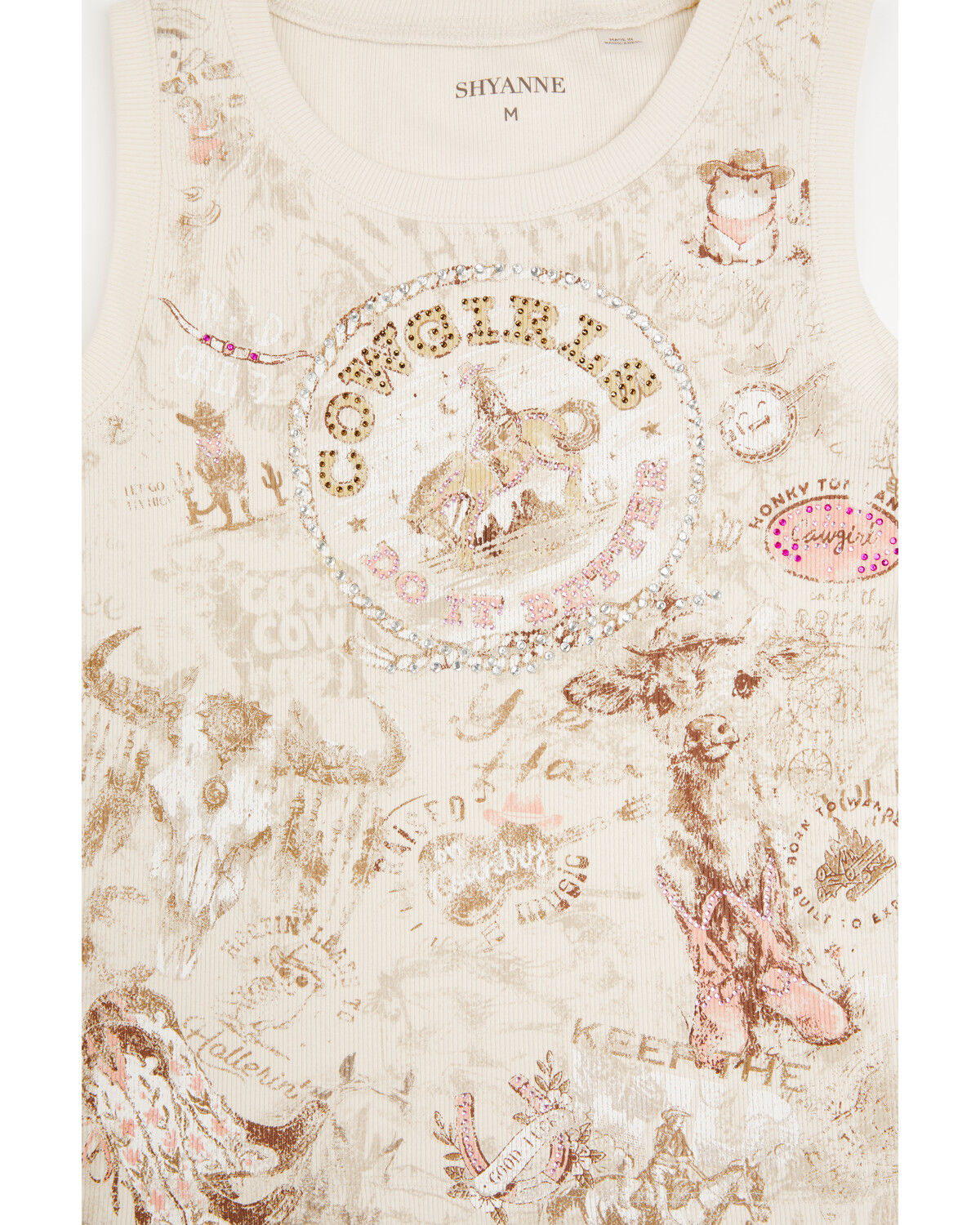 Image #2 - Shyanne Girls' Lundy Graphic Tank, Natural, hi-res