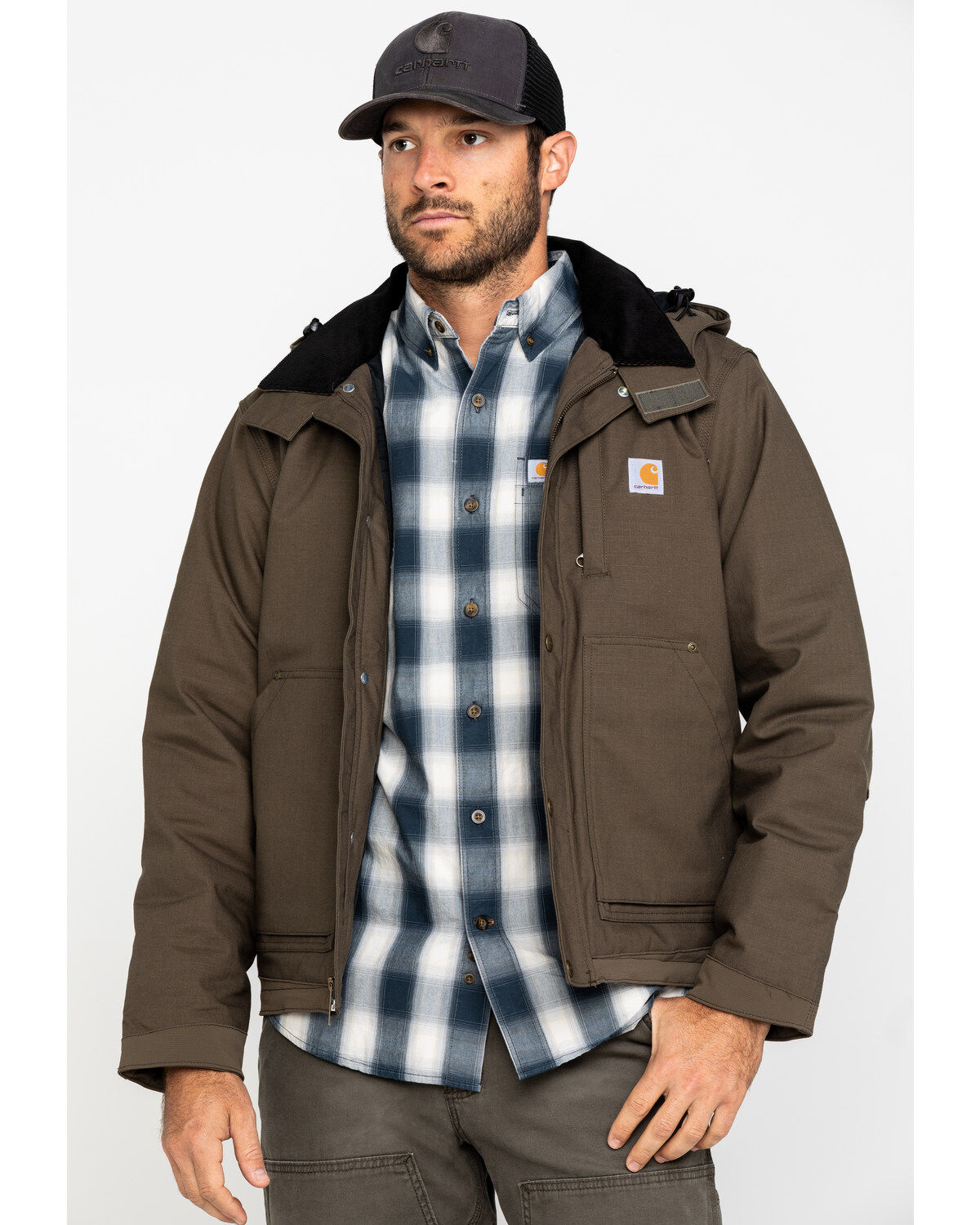 Image #1 - Carhartt Men's Full Swing Steel Work Jacket - Big & Tall, Dark Grey, hi-res