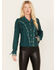 Image #1 - Shyanne Women's Suede Fringe Jacket, Deep Teal, hi-res