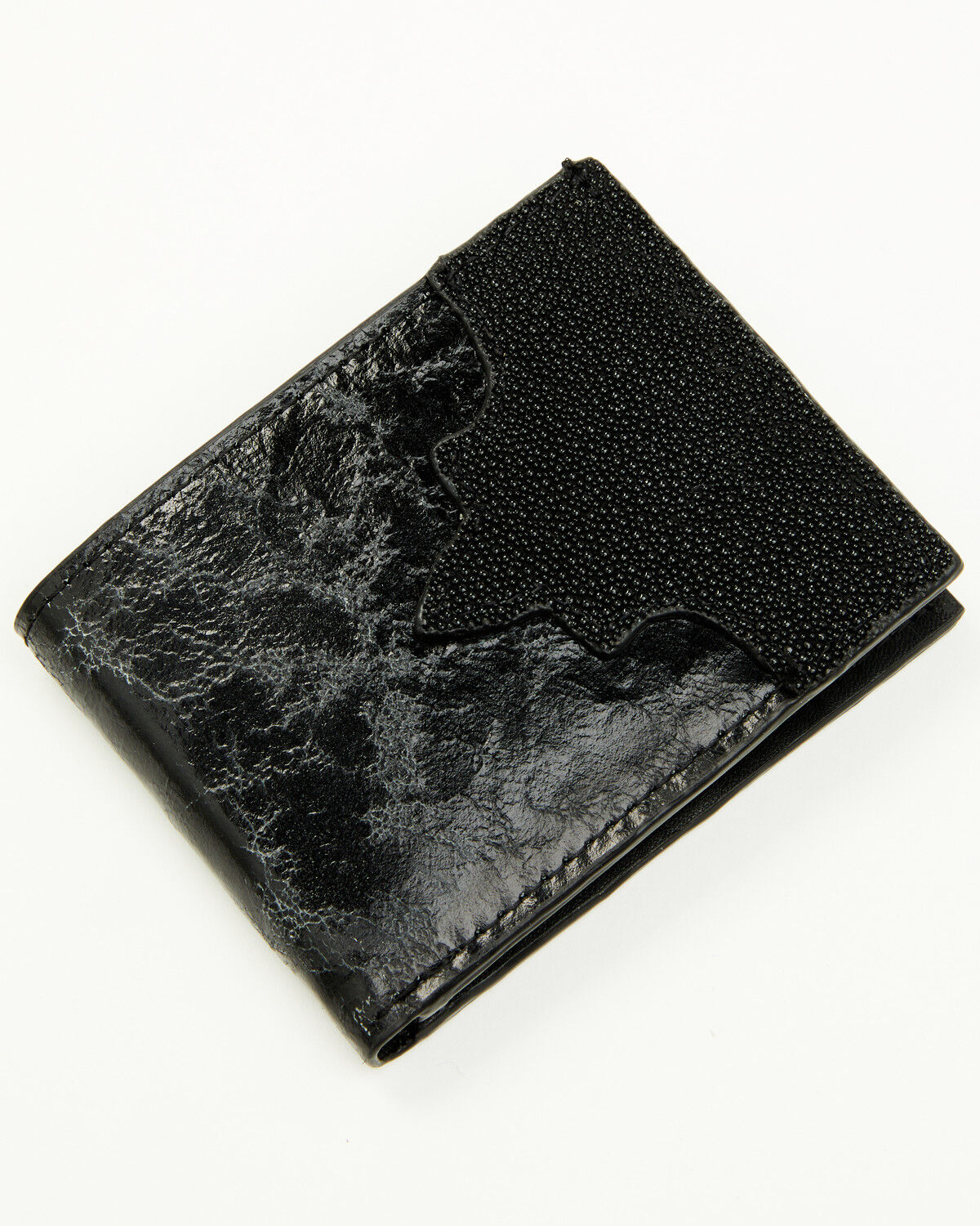 Cody James Men's Exotic Stingray Bifold Wallet, Black, hi-res