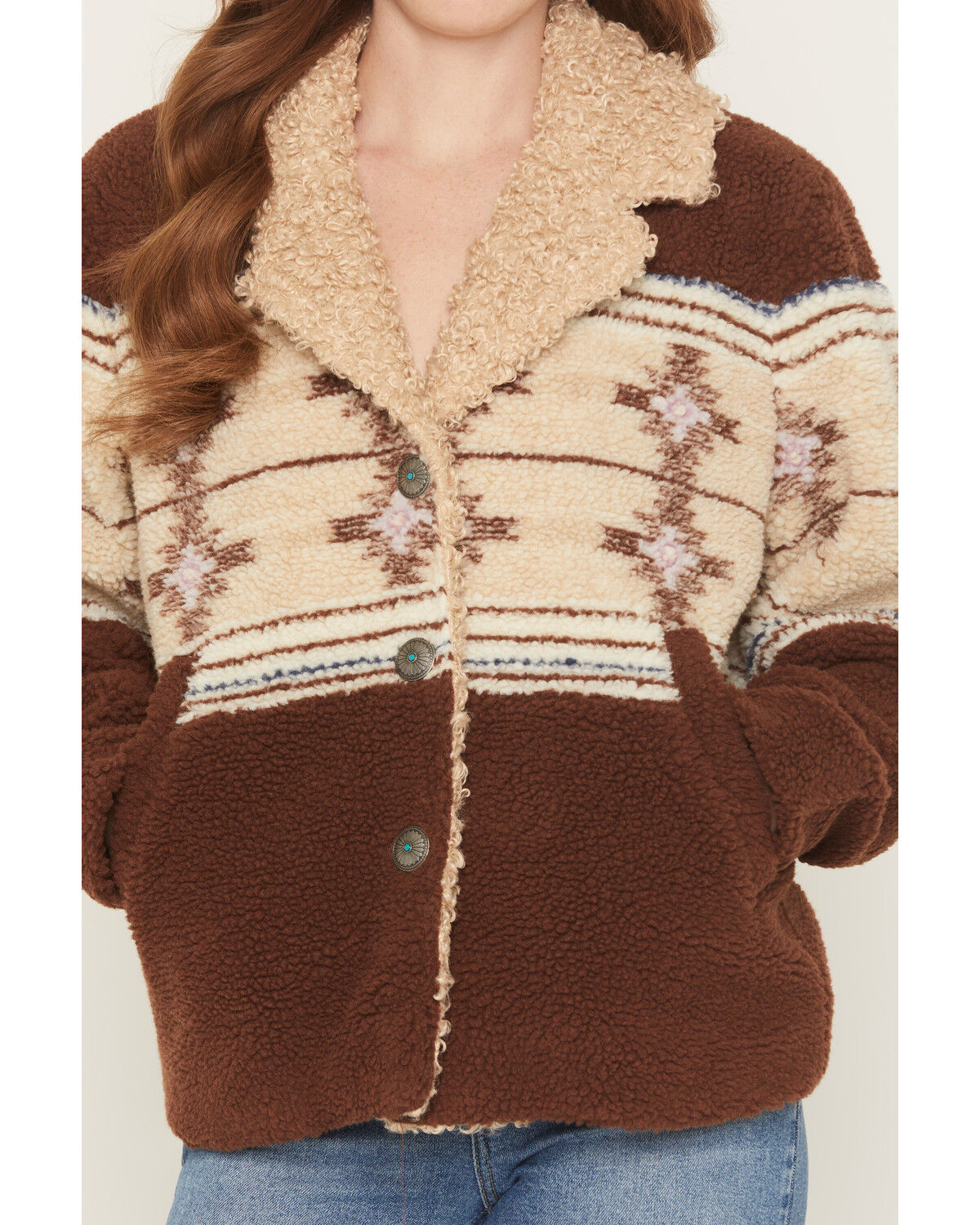 Image #3 - Idyllwind Women's Stonewood Sherpa Coat, Brown, hi-res