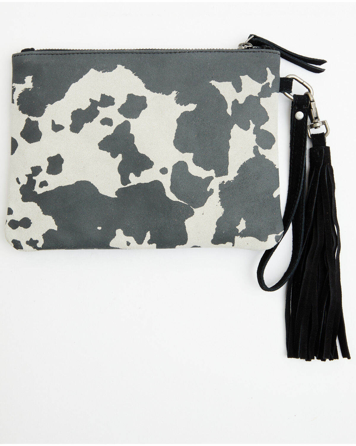 Image #3 - Shyanne Women's Cow Print Suede Wristlet, Black, hi-res