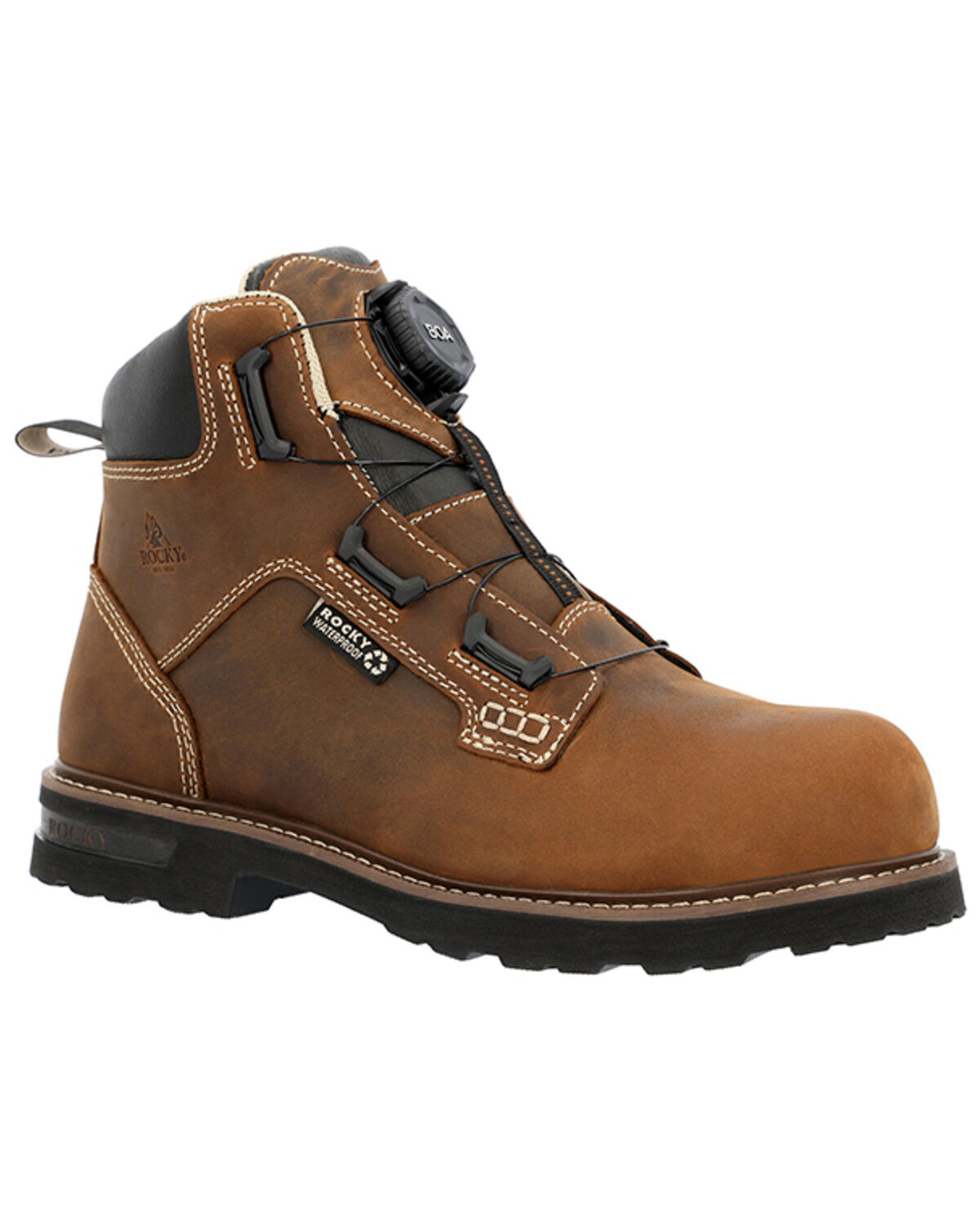 Rocky Men's Grindstone XTR BOA&reg; Work Boots - Composite Toe, Russett, hi-res