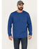 Image #1 - Ariat Men's Rebar Workman Chrome Moto Eagle Long Sleeve T-Shirt, Blue, hi-res