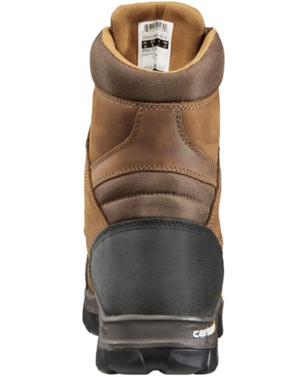 Image #4 - Carhartt Men's 8" Rugged Flex&reg; Waterproof Insulated Work Boots - Composite Toe, Dark Brown, hi-res