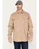 Image #1 - Hawx Men's FR Solid Long Sleeve Button-Down Woven Shirt, Beige/khaki, hi-res