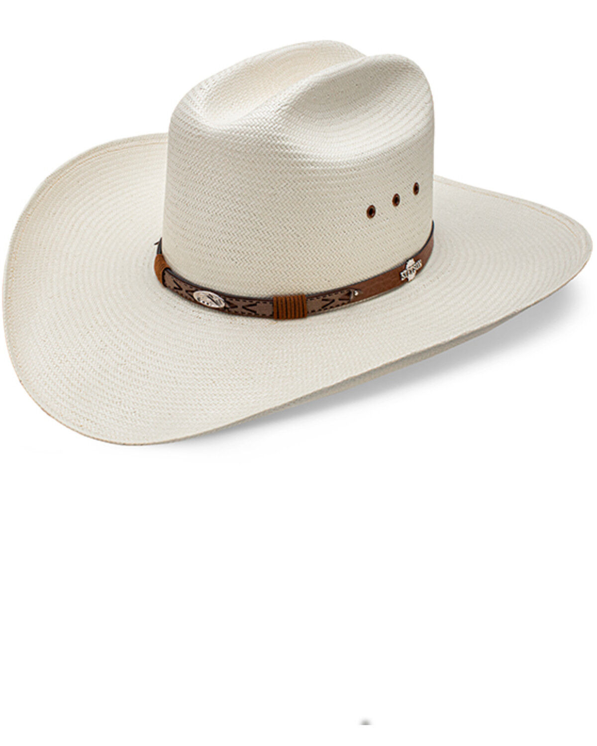 Stetson Rodeo Natural Cattleman Straw Cowboy Hat, Natural, hi-res
