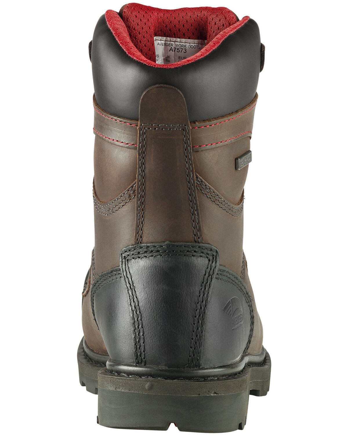 Image #4 - Avenger Men's Hammer Waterproof Work Boots - Composite Toe, Brown, hi-res