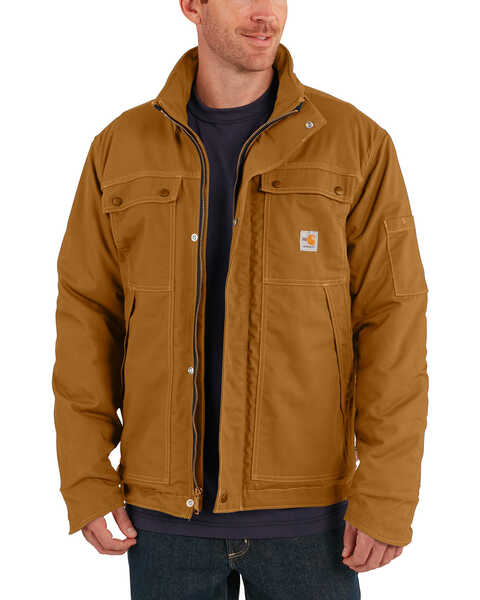 Image #2 - Carhartt Men's FR Full Swing Quick Duck Work Coat , Brown, hi-res