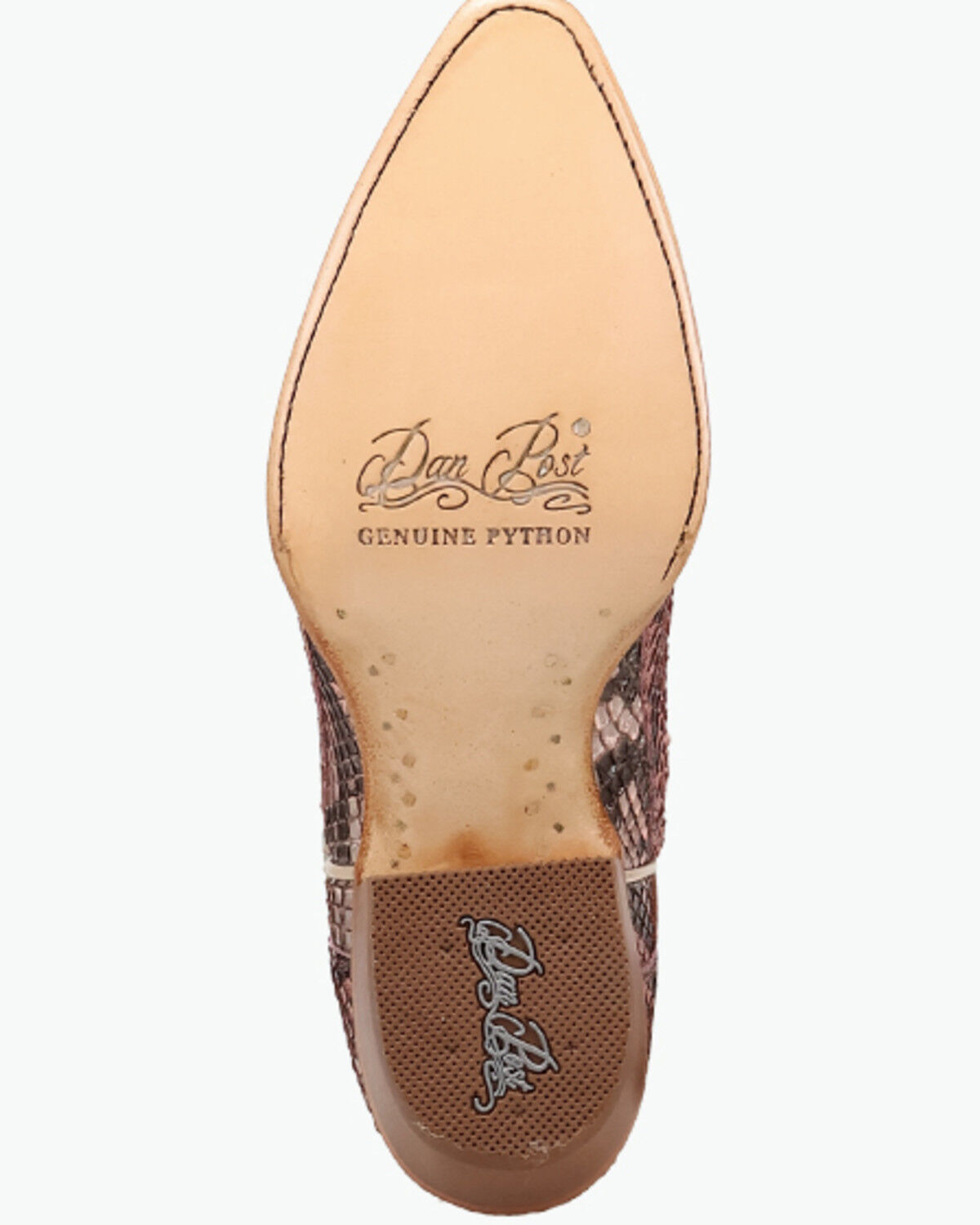 Image #7 - Dan Post Women's Exotic Python Western Boots - Snip Toe, Pink, hi-res