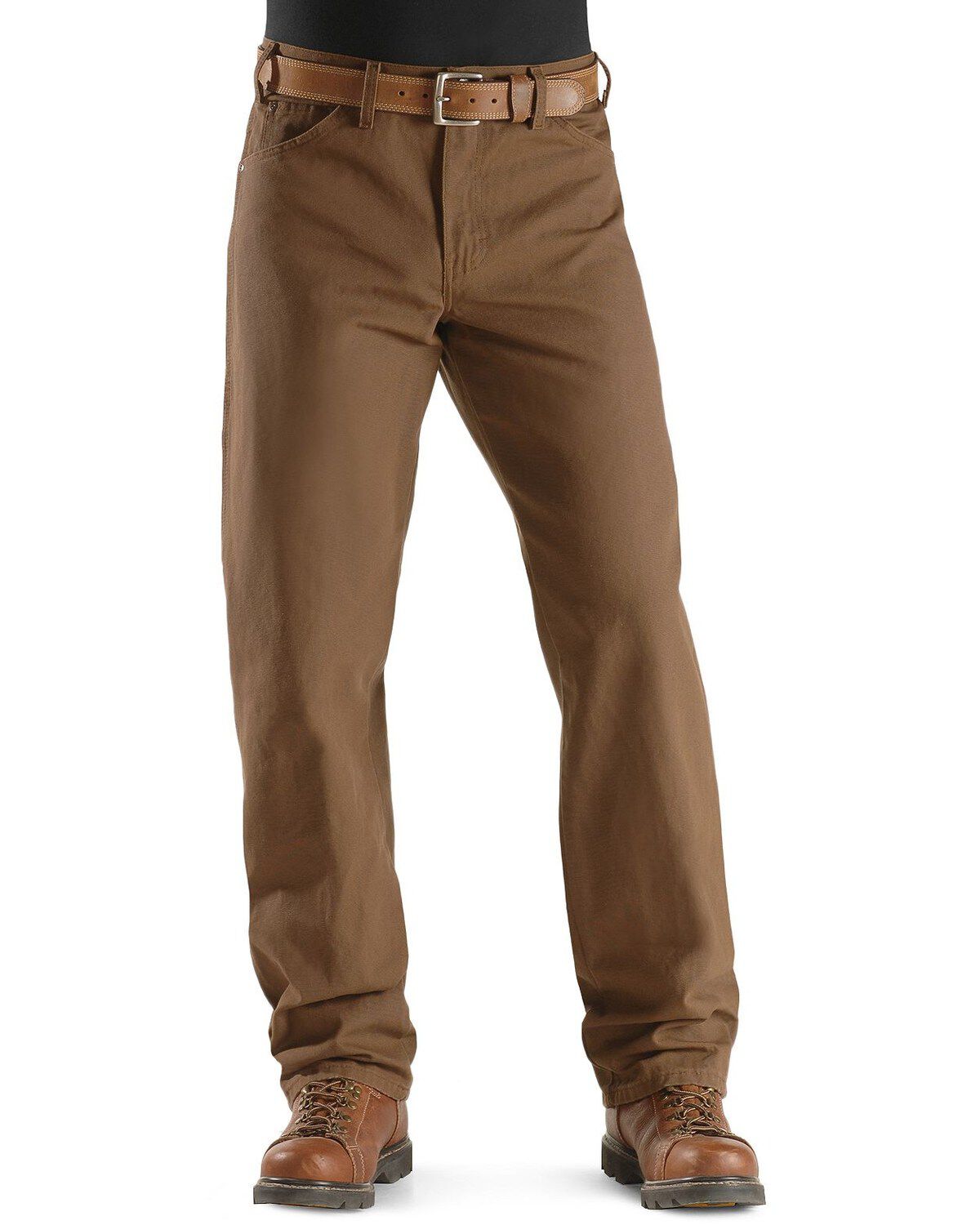 Image #2 - Dickies Duck Twill Work Jeans, Brown, hi-res
