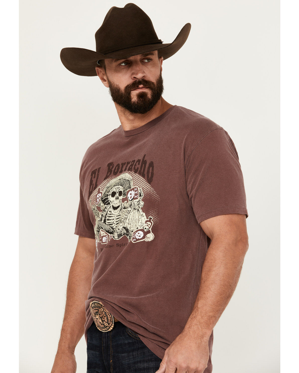 Image #2 - Moonshine Spirit&reg; Men's El Borracho Short Sleeve T-Shirt, Light Red, hi-res