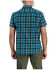 Image #2 - Carhartt Men's Rugged Flex&reg; Relaxed Fit Lightweight Plaid Print Short Sleeve Button-Down Stretch Work Shirt, Navy, hi-res