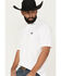 Image #2 - RANK 45&reg; Men's Pickup Dobby Geo Print Short Sleeve Button-Down Polo, White, hi-res