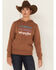 Image #1 - Wrangler Retro Women's Logo Graphic Hoodie, Rust Copper, hi-res