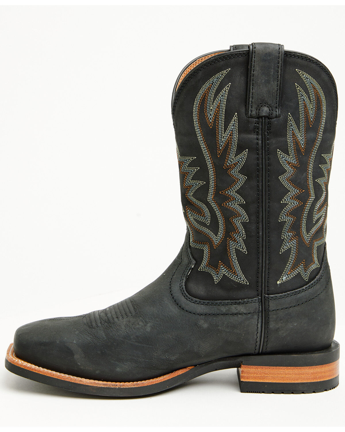 Image #3 - Justin Men's Outlaw Rustle Performance Western Boots - Broad Square Toe, Black, hi-res