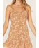 Image #2 - Sadie & Sage Women's Love Nest Floral Print Mini Dress, Camel, hi-res