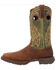 Image #3 - Durango Men's Rebel Western Performance Boots - Broad Square Toe, Green, hi-res