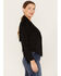 Image #2 - Shyanne Women's Crop Fringe Faux Suede Jacket, Black, hi-res