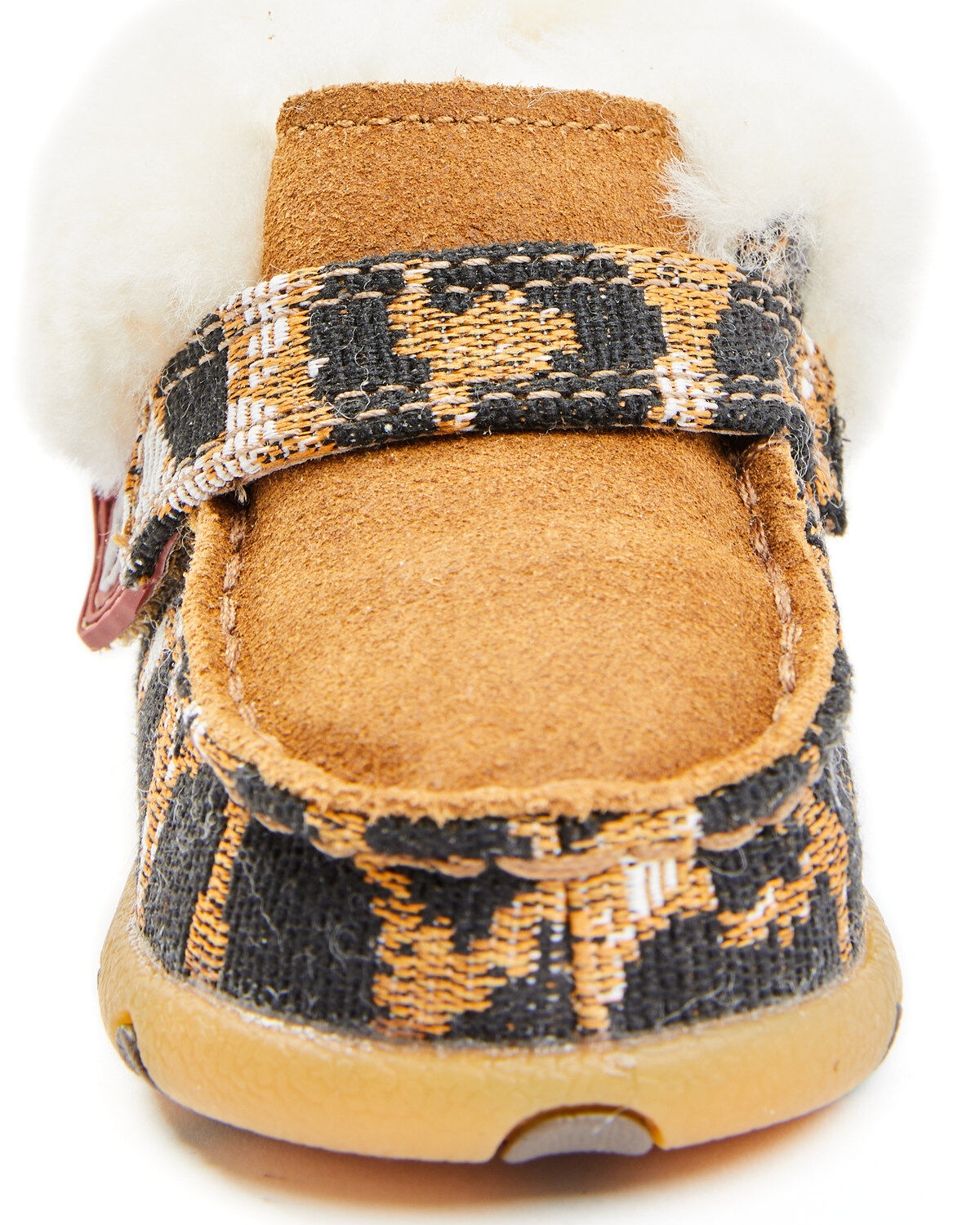 Image #4 - Twisted X Infant Kid's Cheetah Print Shoes - Moc Toe, Tan, hi-res