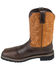 Image #3 - Justin Men's Actuator Western Work Boots - Composite Toe, Brown, hi-res