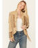 Image #1 - Scully Women's Beaded and Lace Fringe Jacket, Tan, hi-res