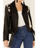 Image #2 - STS Ranchwear Women's Cow Print Leather Jacket, Black, hi-res