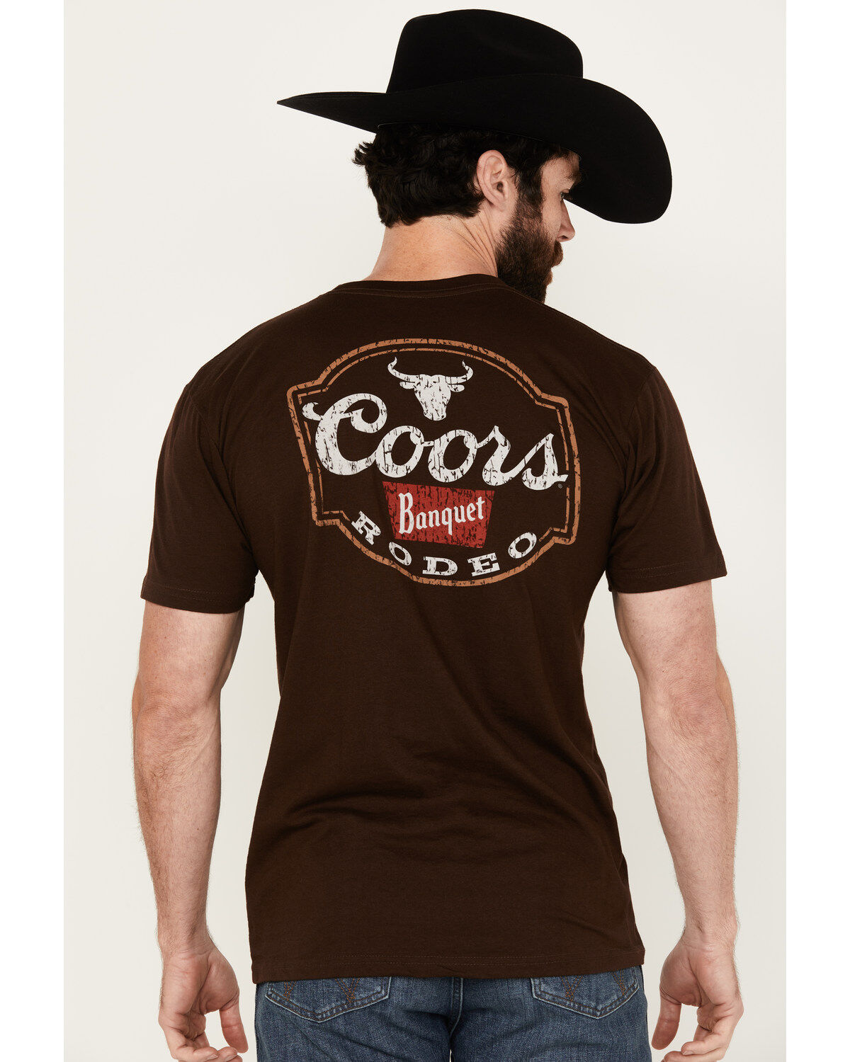 Coors Men's Banquet Logo Short Sleeve Graphic T-Shirt, Brown, hi-res