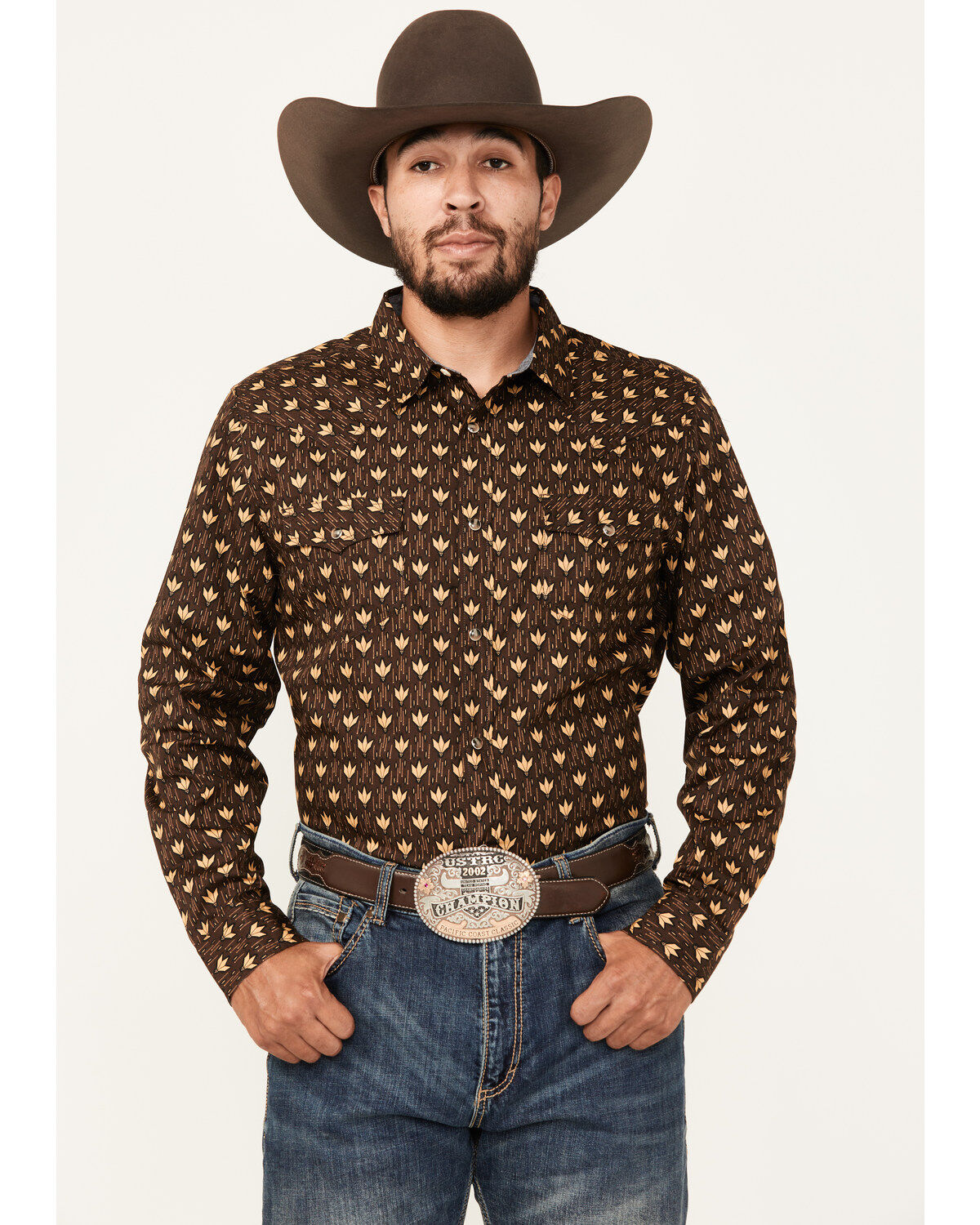 Image #1 - Cody James Men's Reign In Striped Print Long Sleeve Snap Western Shirt - Big, , hi-res