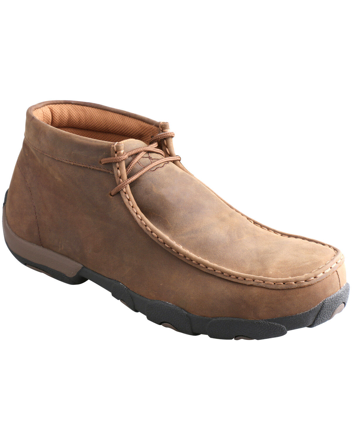 Twisted X Men's Waterproof Western Driving Mocs, Saddle Brown, hi-res