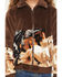 Image #3 - Rock & Roll Denim Girls' Horse Border Jacket, Brown, hi-res